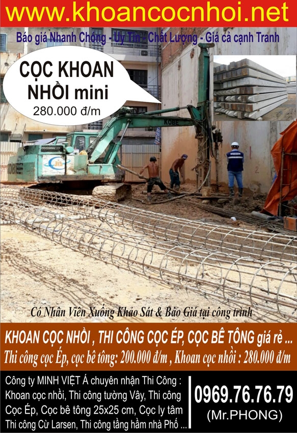 cọc khoan nhồi mini_báo giá cọc khoan nhồi đường kính nhỏ_khoan cọc nhồi đường kính nhỏ